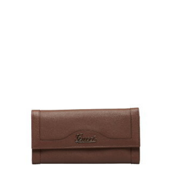 Gucci Tri Wallet Brown Leather - Picture 1 of 8